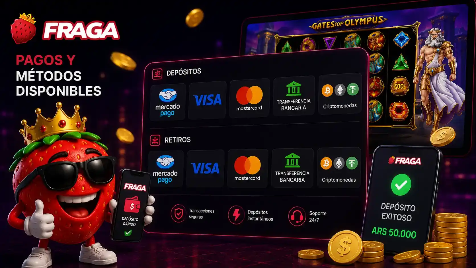Pagos y métodos disponibles